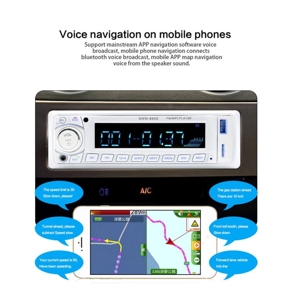 Autoradio 1 din In-dash Autoradio FM/Bluetooth/SD/USB/MP3 Multimedia Speler Afstandsbediening controle 12V 4-kanaals output Autoradio