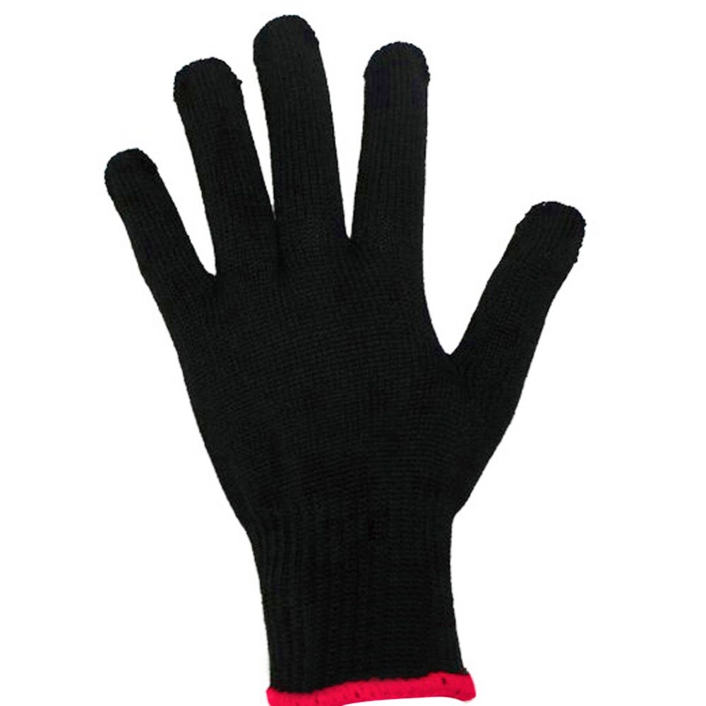 Moonbiffy 1 stuks hittebestendige handschoen voor haarstyling, voor het krullen en steil maken van je haar, zwarte hittebestendige handschoen voor het krullen en steil maken van je haar