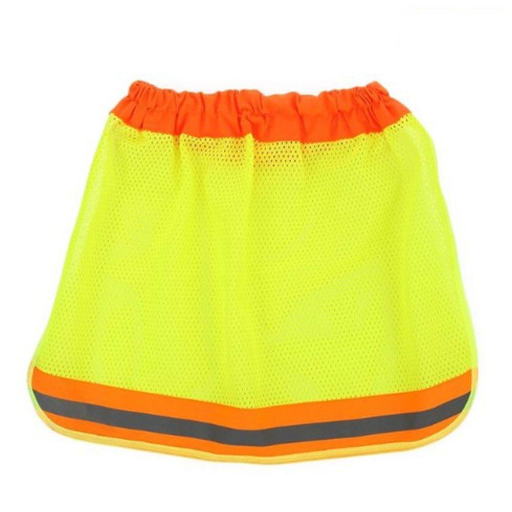 Sun Protection Reflective Stripe Neck Shield Safety Hard Hat Cap Sun Shade Workplace Safety Summer High Temperature Sunshade: Yellow