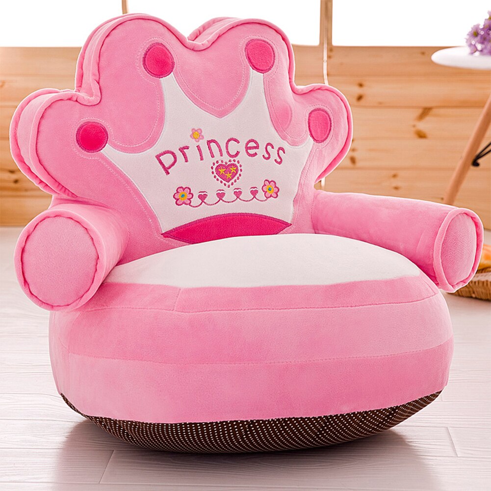 Funda de soporte de sofá para bebé, de corona, sin relleno, lavable, para aprender a sentarse, funda de asiento de felpa