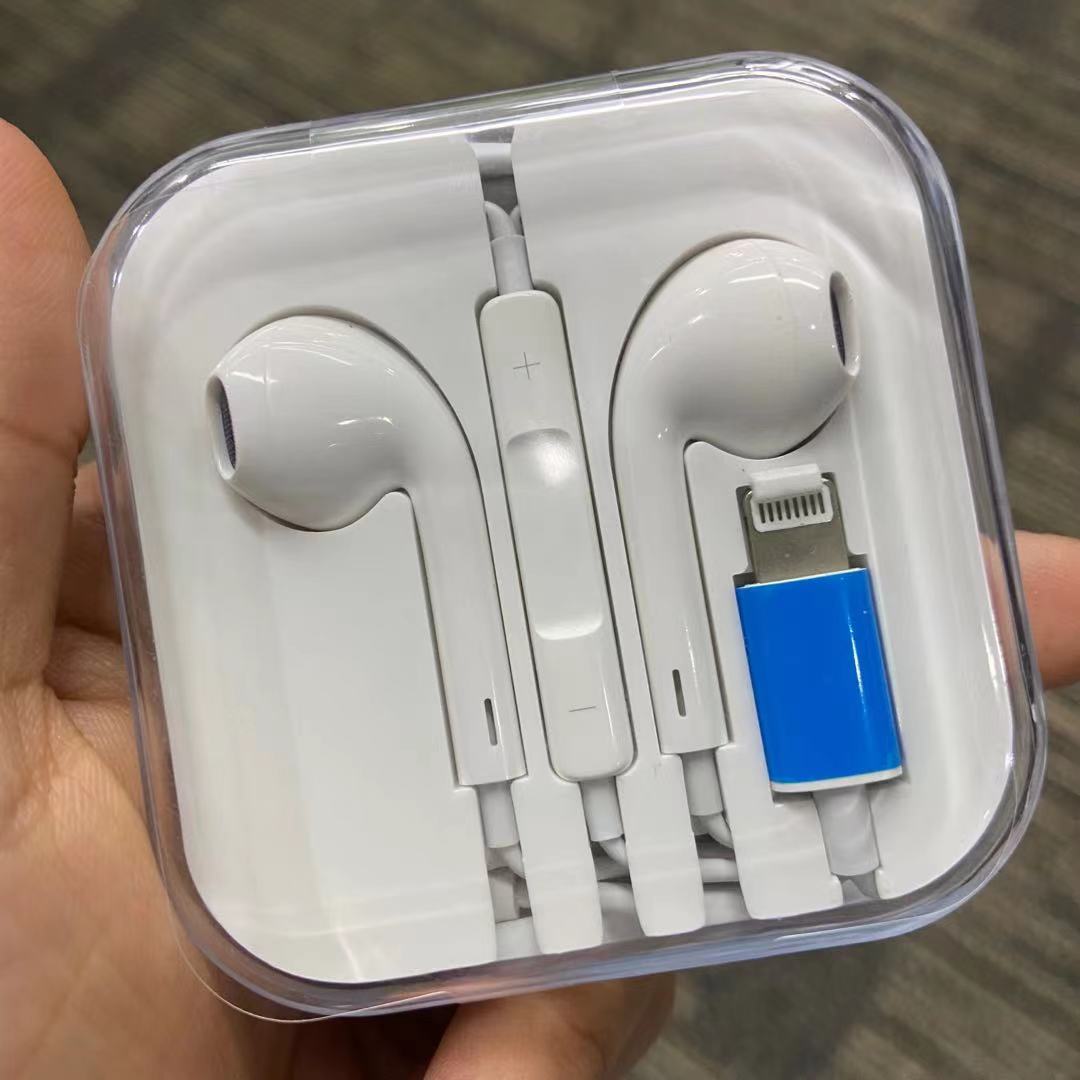 Lighting Earphone with microphone Wired Stereo Earphones for Apple iPhone 8 7 Plus X XS MAX XR iPod Wired Earphone Lightning