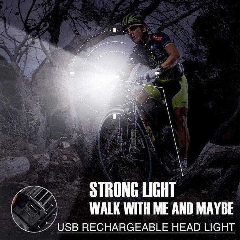USB Led Fahrrad Fahrrad Licht Wiederaufladbare Scheinwerfer & Rücklicht Set Mit Bike Glocke MTB Mountain Road Bike Zubehör bicicleta