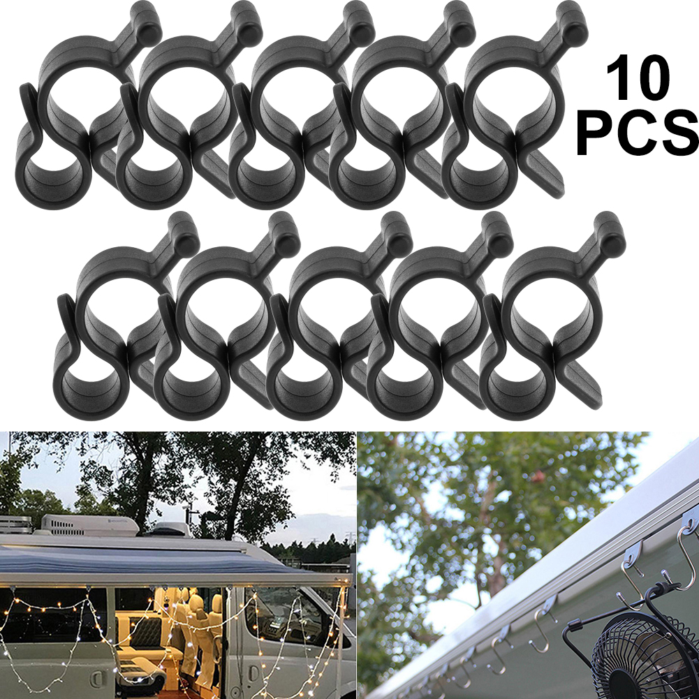 10 Stuks Camping Luifel Haak Clips Multi-Gebruik Caravan Camper Lichtslinger Touw Klem Tent Haken Rv Reizen Tent clip Licht Hanger