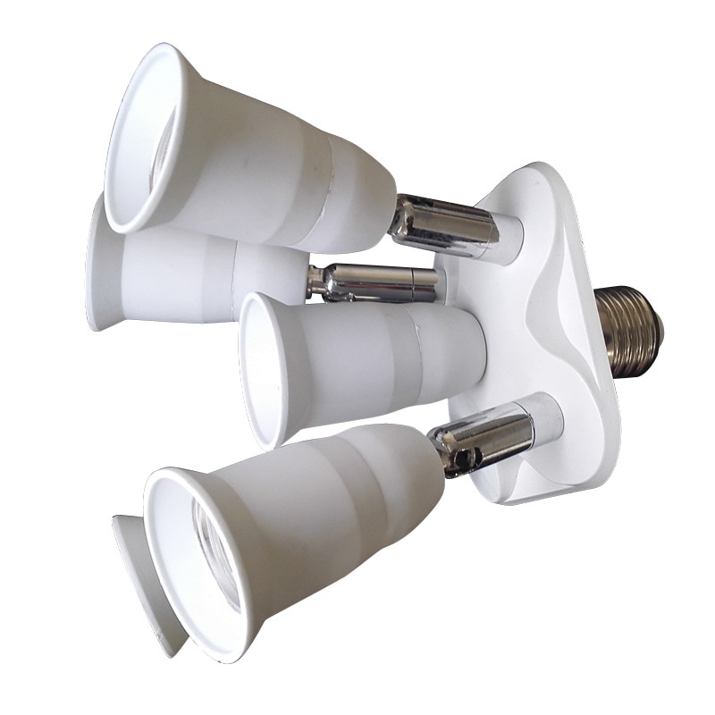 5 In 1 Licht Socket Splitter E26 E27 Adapter Converter Voor Standaard Led-lampen 360 Graden Verstelbare 180 Graden Buigbaar max 300W