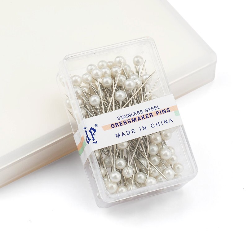 100PCS edelstahl schneiderin pins bunte ball köpfe nadeln Einfach Schmuck Machen Werkzeuge perlen pins für schmuck, die DIY: Beige