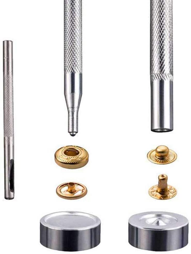 Trykknapper sæt 12.5mm metal trykknapper til tøj håndværkstaske sko krave bælte jeans perfekt pasform juster knap gør det selv skrædder
