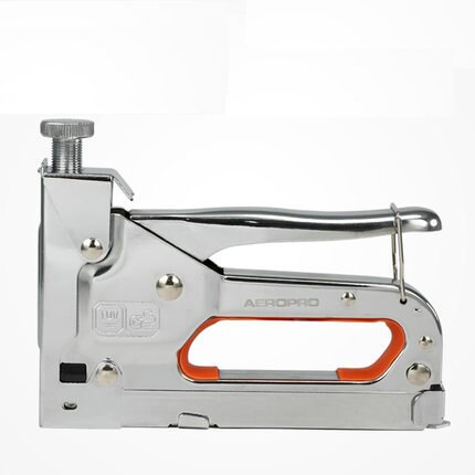 Mini cloueuse et agrafeuse manuelle 3-en-1 pour meubles, portes et rembourrage en bois, reliure à livres, envoyer 1,000 clous: Plating model