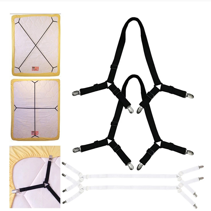 Attache de drap de lit élastique réglable, pince à matelas, housse de canapé, sangle fixe antidérapante, Kit de tondeuse Textile domestique