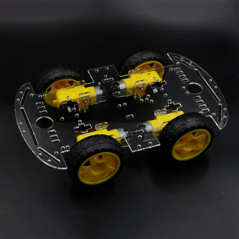 Smart car chassis 4WD car 4-wheel drive car Tracking car Obstacle avoidance car Strong magnetic chassis
