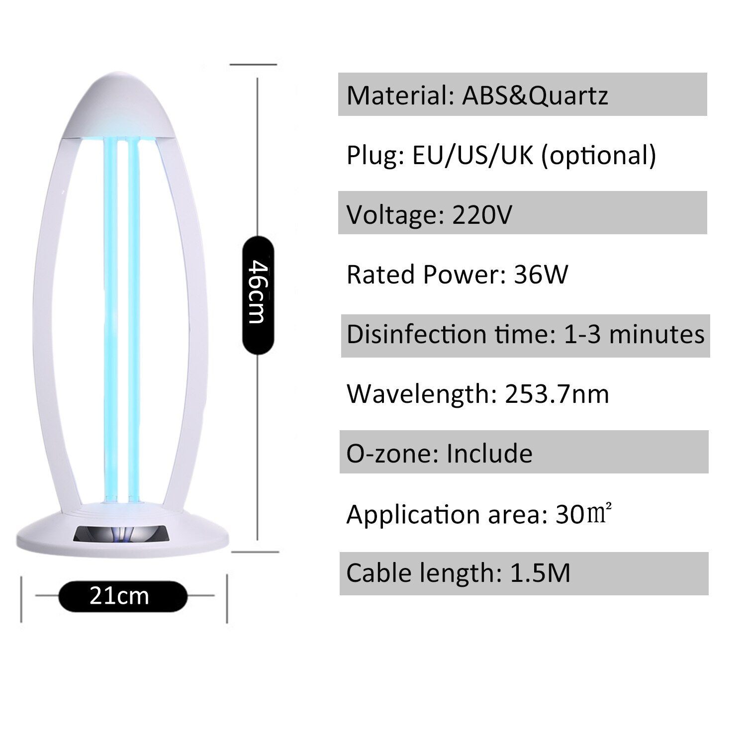 UV + Ozon Lampe uv sterilisator ozono generador Milben Lampe UV Licht Milben Deodorizer Uv-Licht Rohr Glühbirne uv sanitizer