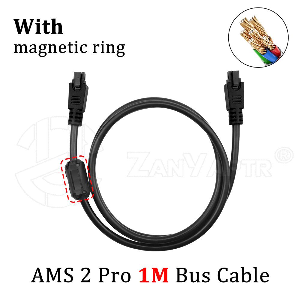 Ams/ams 2 pro för bambu lab  x1/p1/h2d- serien 6- -polig busskabel 1m/2m förlängningskabel för 3d skrivare: Vit