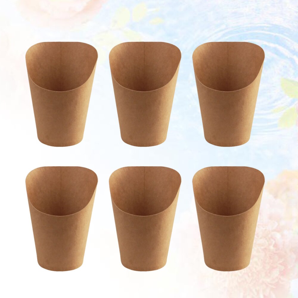 100pcs Kraft Paper Cup Safe Premium Disposable Lightweight Paper Kraft Paper Cup for Ice Cream Dessert: Default Title