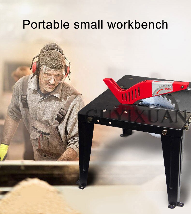 Multifunctional portable saw table Small home decoration Electric circular saw flip saw table Woodworking workbench