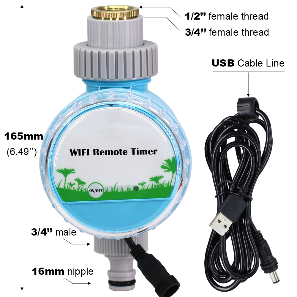 Garden Waterproof WIFI Water Timer Cellphone Remote Controller Automatic Irrigation Outdoor Indoor Smartlife Tuya APP Support