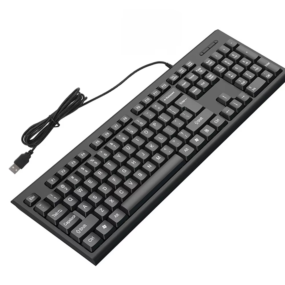 USB Wired Keyboard 104 Keys Standard Keyboard Laptop Gaming Keyboard Membrane Keyboard Ergonomic keyboard For PC Windows Mac OS: Default Title