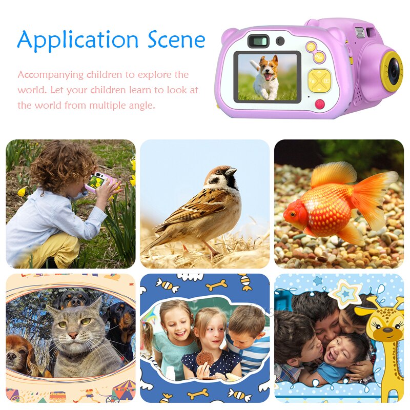Digital Camara Kids WiFi Video Kamera Kinder Toys Camera Fotografica Mini Dual Lens Photo Camcorder For Children Birthday