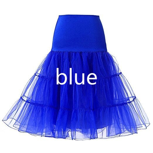 Bridal Wedding Petticoat Crinoline Korte Tule Rok Onderrok Jupon Mariage Sottogonna Bruiloft Accessoires: Blauw