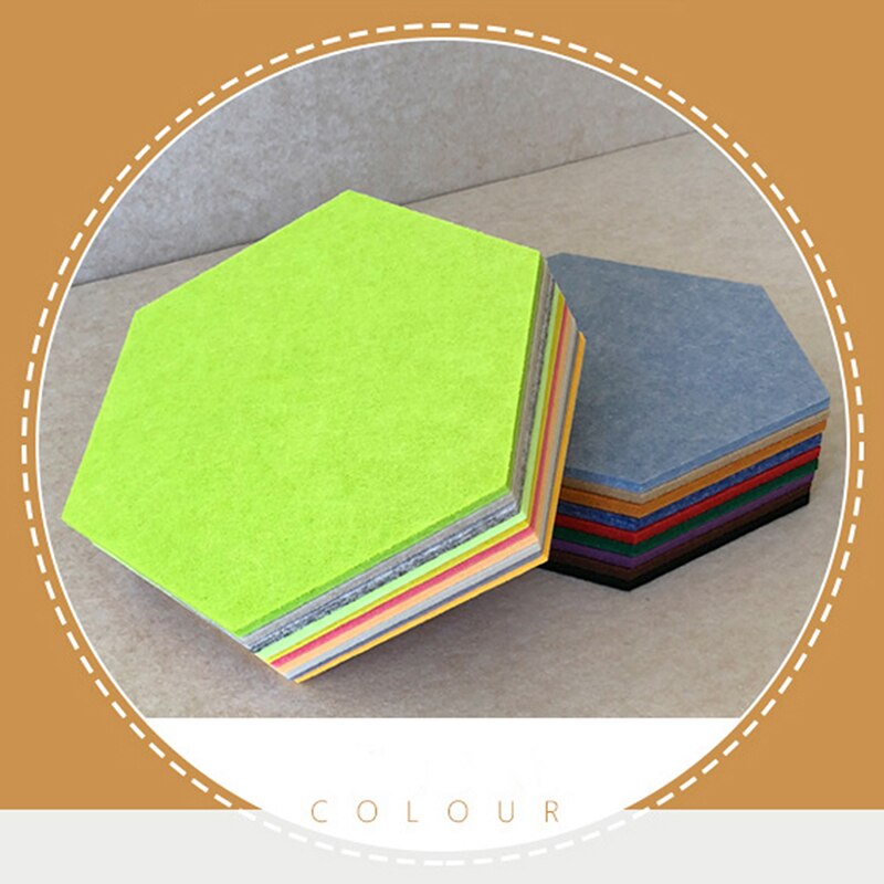 Hexagon Pad Cork Board/Pin Board 1 Pc Colorful Wall Tiles Memo Felt Board For Wall Stickers Home Decors