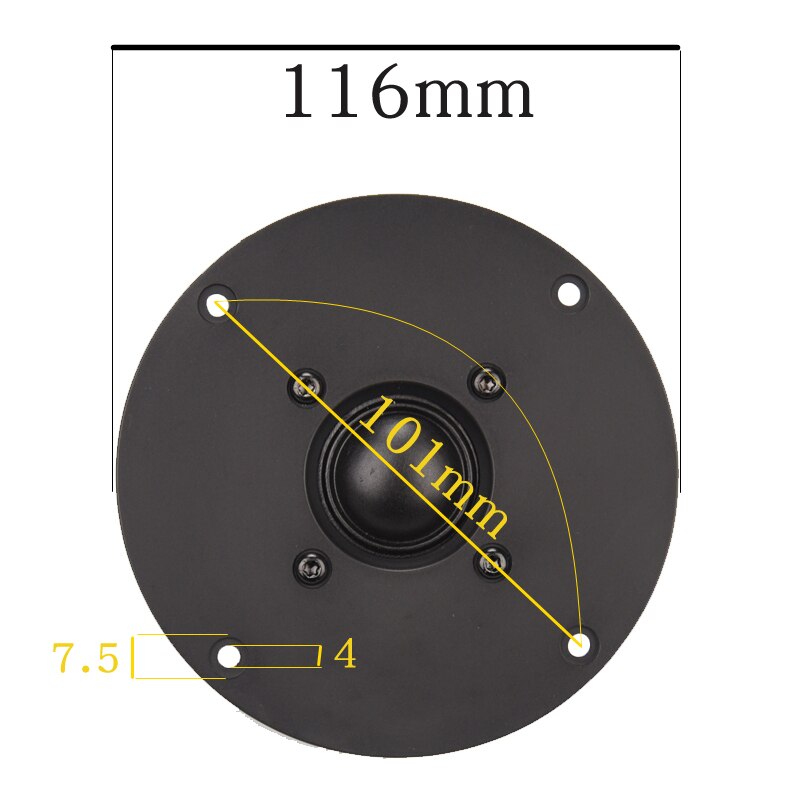 HIFIDIY LIVE 4~4.5 Inch Tweeter Speaker Unit Black Silk membrane 4/8OHM 30W ATreble Loudspeaker B1-95/100/103/104/108/110/116mm: 4 OHM / B1-116