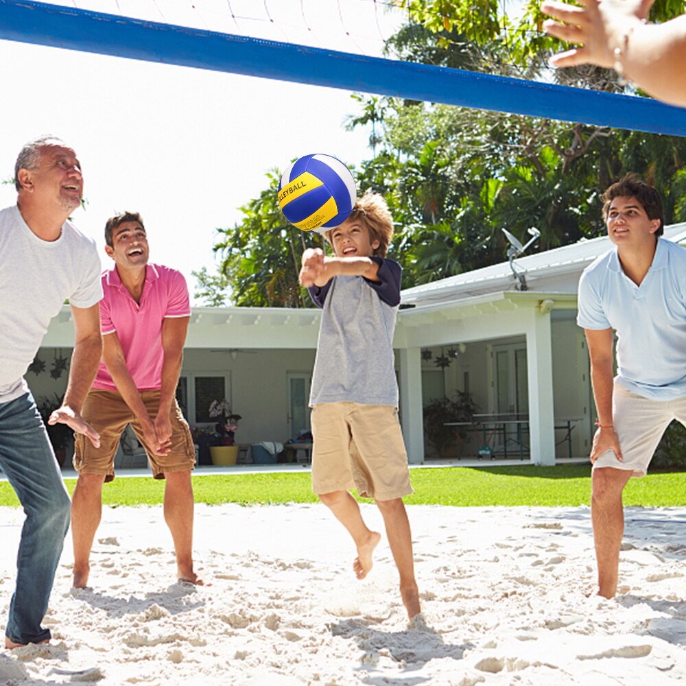 Pelota de voleibol de tamaño 5, pelota de voleibol de exteriores de interior suave para juego, entrenamiento de gimnasia, juego de playa, balón de voleibol