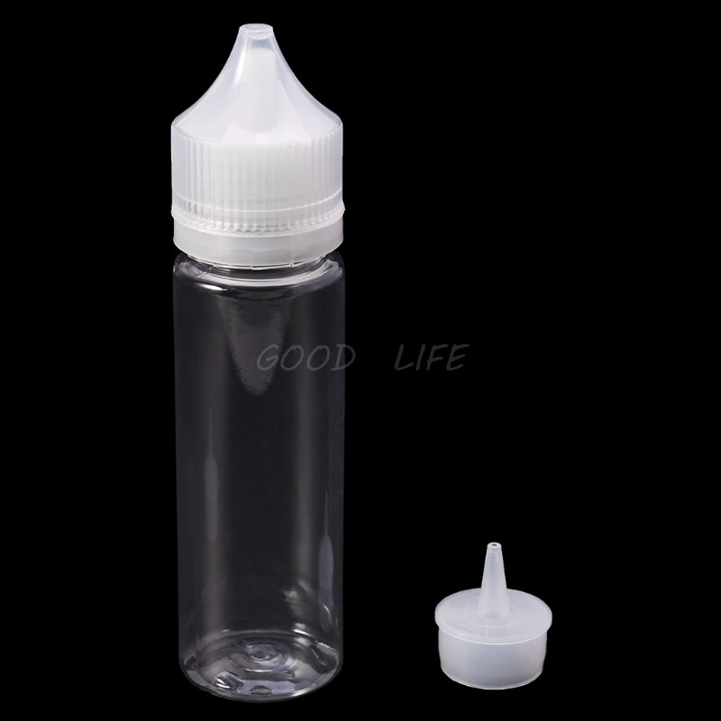 10ml-120ml pet plastic lege druppelaar vloeistof oog helder water fles lange punt dop: 50ml