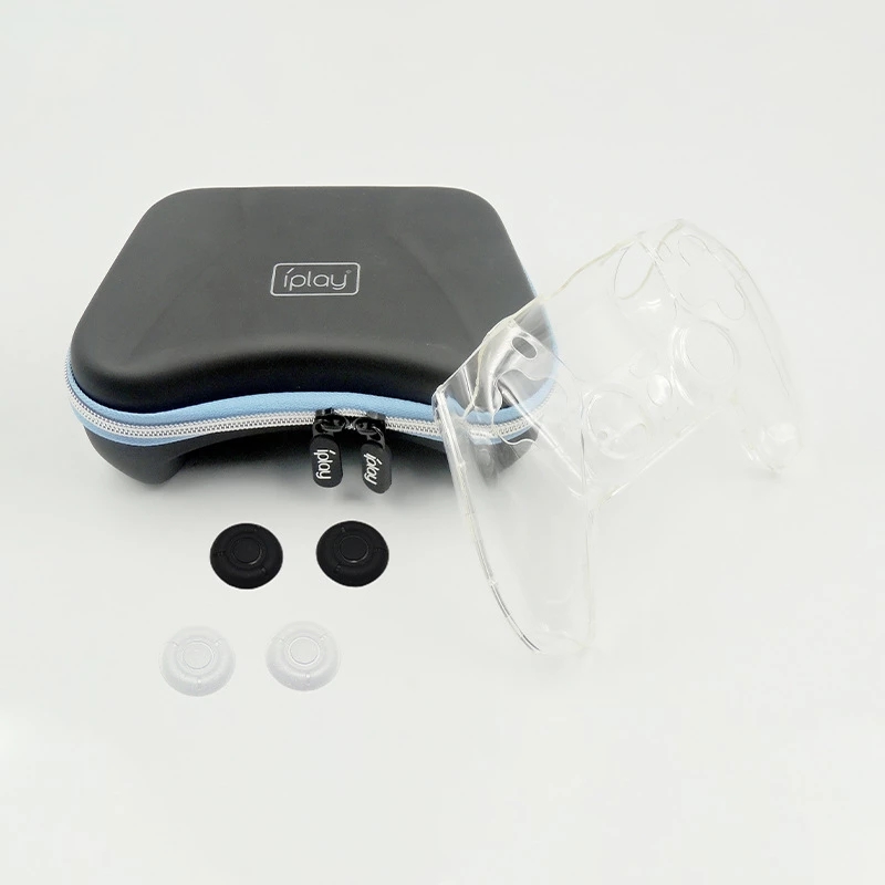 Zubehör für  ps5 gamepads , 6 in 1 -schutzsets, aufbewahrungstaschen mit daumensticks und silikonhüllen für  ps5 gamecontroller