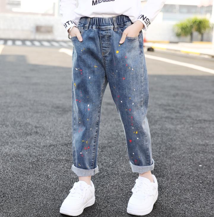 Harem Hosen Mädchen farbe malen Jeans neue frühling kleid westlichen stil chungshan freundlicher modisch lässig hosen harun hosen