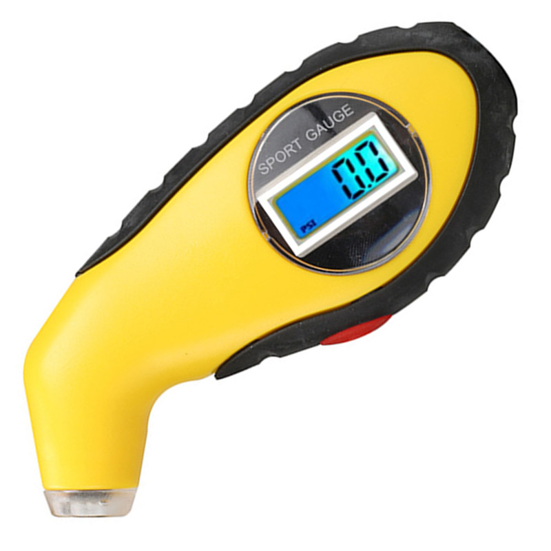 Elektronisk bildekk trykkmåler digital lcd bildekk manometer barometre tester verktøy for bil bil motorsykkel