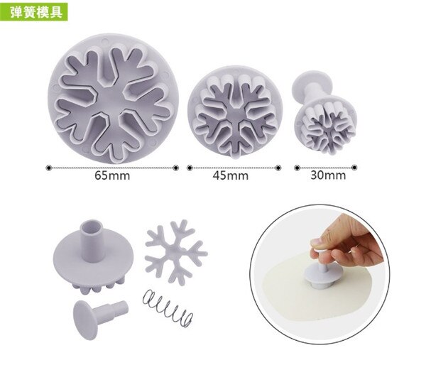 3 sztuk/zestaw plastikowe płatek śniegu tłok kremówka nóż akcesoria robić ciast pieczenie ciasteczek akcesoria robić dekoracji ciasto dekorowanie narz...