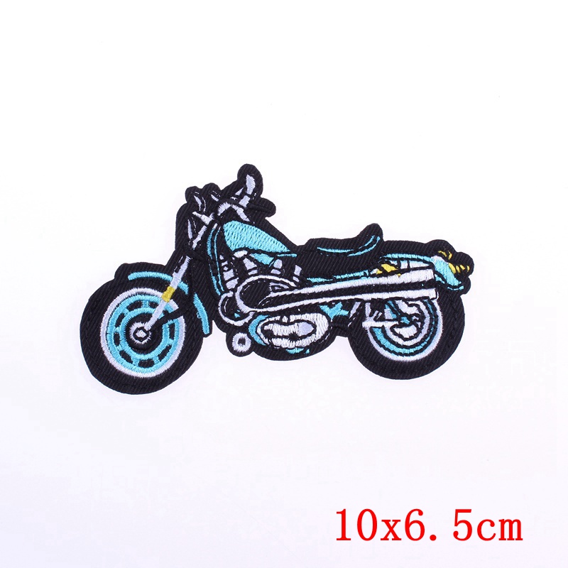 Naszywki motocyklowe kolorowe haftowane naszywki do prasowania na ubrania punkowe, męskie, do szycia kurtki motocyklowej diy: Antyczny cynk