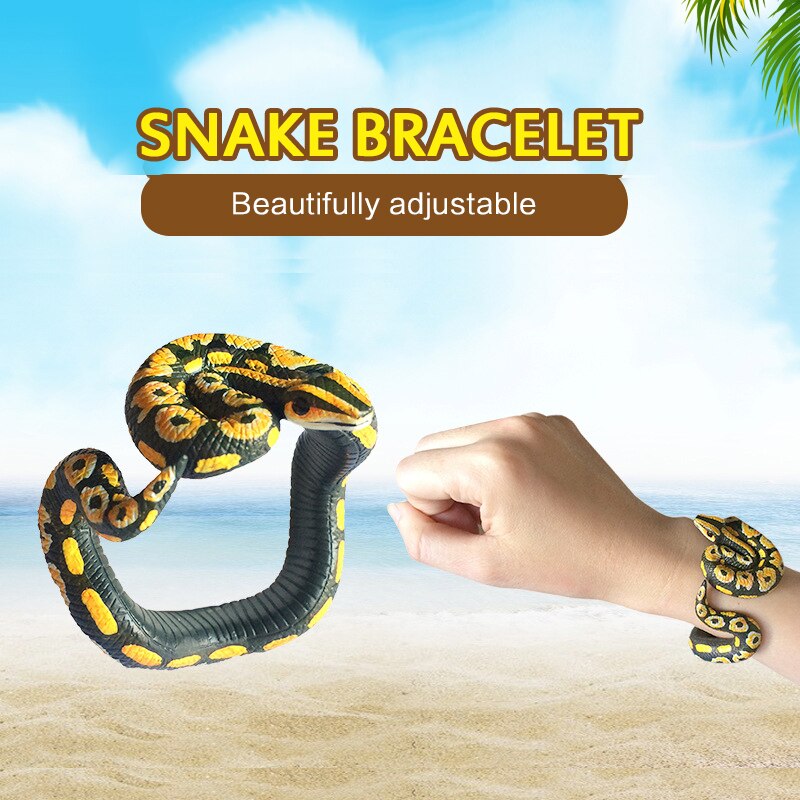 Nep Realistische Snake Novelty Toys Simulatie Snake Hars Armband Scary Ratelslang Cobra Horror Grappige Verjaardagsfeestje Speelgoed