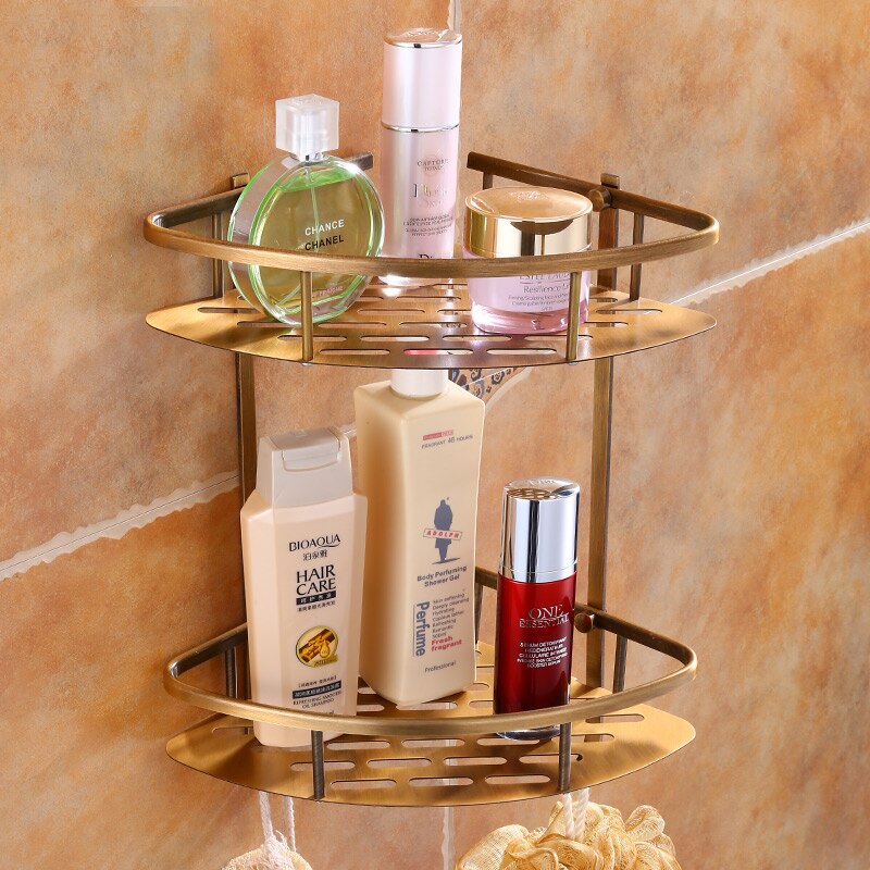 Antique Bathroom Hardware Suite Ancient Aluminum Bath towel rack Towel bar Toilet brush Tissue box Bathroom Accessories