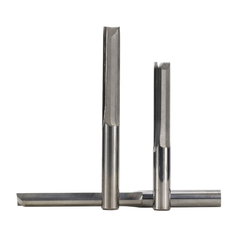 Vástago de 6mm, fresa de extremo recto de 2 ranuras, broca de grabado de carburo CNC, fresa de ranura recta, herramienta de madera 85AC