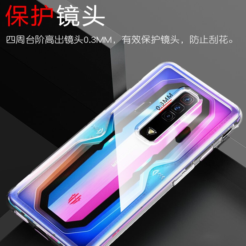 Dla ZTE Nubia czerwony magia 7 zawodowiec Obudowa miękka ramka z TPU przezroczysta akrylowa odporna na wstrząsy tylna pokrywa dla RedMagic 7 6.8 cala Coque Fundas