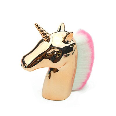 Unicorn Nail Dust Brush Colorful Remove Manicure Dust Brush Accessories: skin color