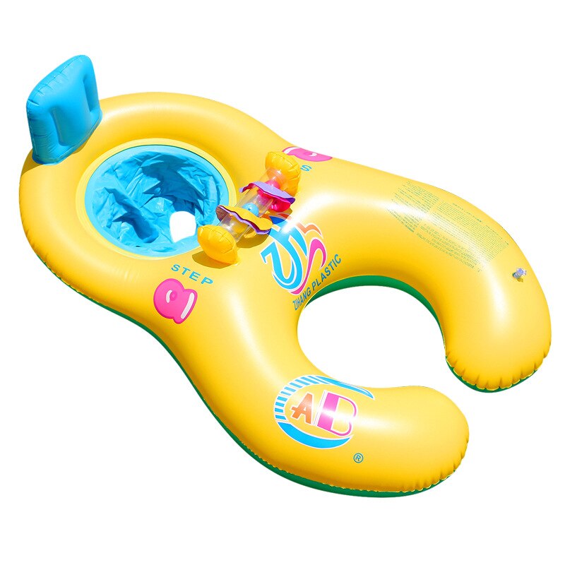 Draagbare Baby Zwembad Float Neck Ring Met Subshade Draagbare Moeder Kinderen Zwemmen Cirkel Opblaasbare Veiligheid Zwemmen Ring Float Seat: 5