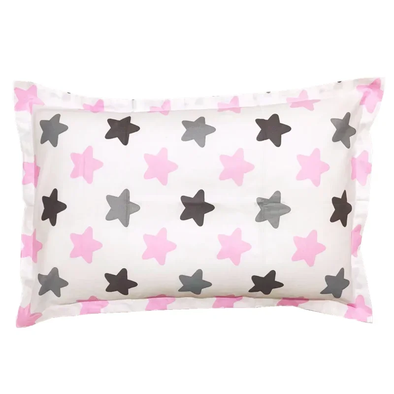 35*50CM 100% Cotton Baby Pillowcase kids pillow case Animal infant Newborns pillow cover Cartoon Children Pillowcase boys girls: black