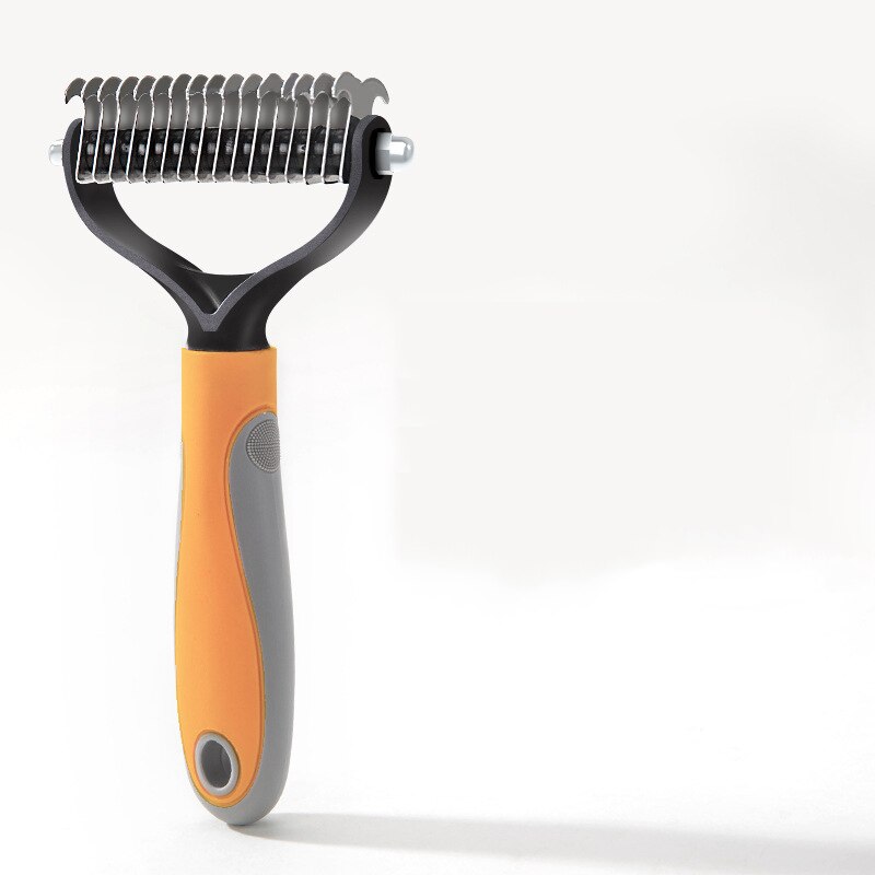 Hondenknoopkam hondenhaar dubbelzijdige kam kam ontharing gouden haar speciale middelgrote en grote hondenkam huisdierbenodigdheden