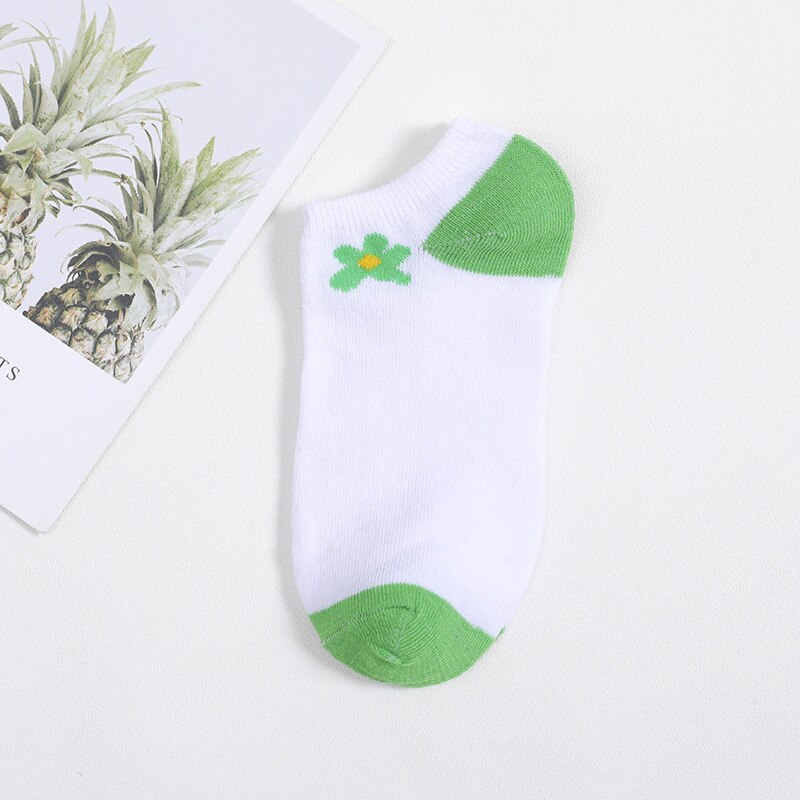 LJIQQ 5 pares kawayi bonito engraçado feliz menina socks primavera verão meias barco meias de alta qualidade