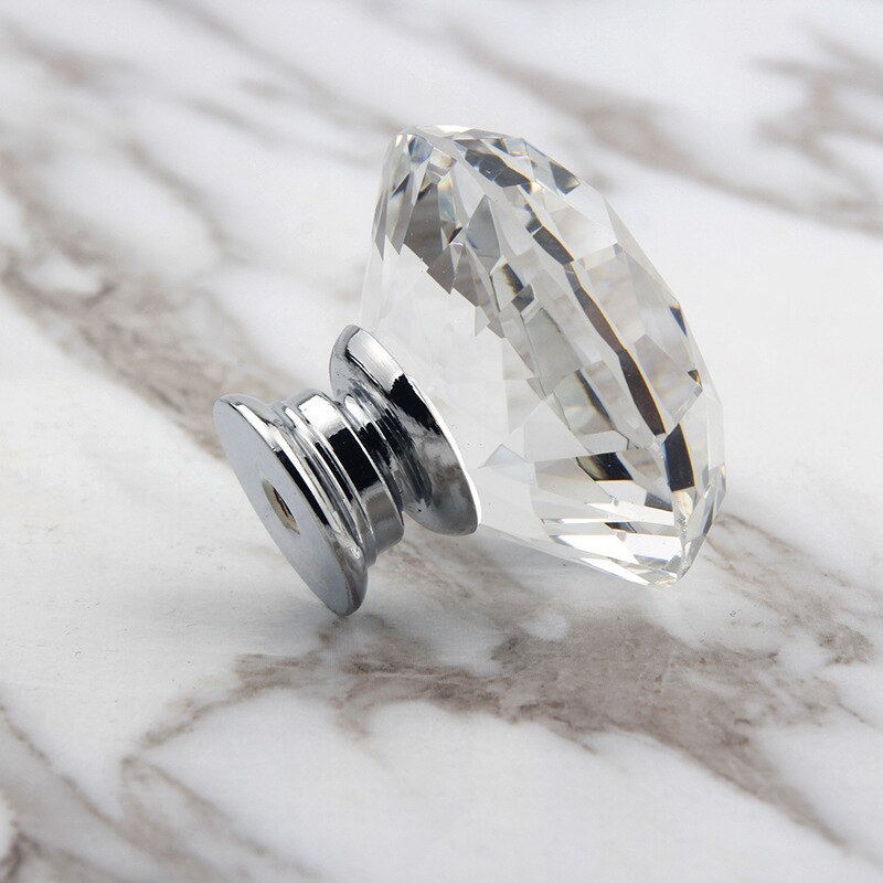 40 Mm kryształ gałki meblowe diament gałki meblowe gałki robić szuflady uchwyt szuflady uchwyt robić szafki klamki robić drzwi przezroczyste