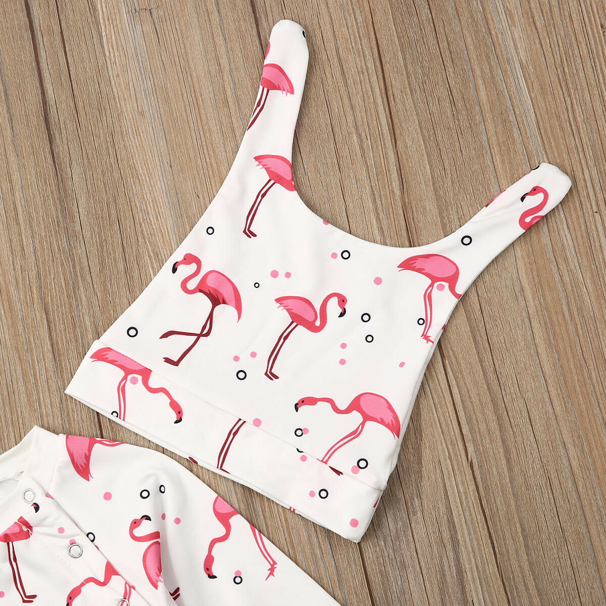 0-12M pasgeboren baby Footies jumpsuit Comfortabele katoenen lange mouwen cartoon flamingo print playsuit baby kleding