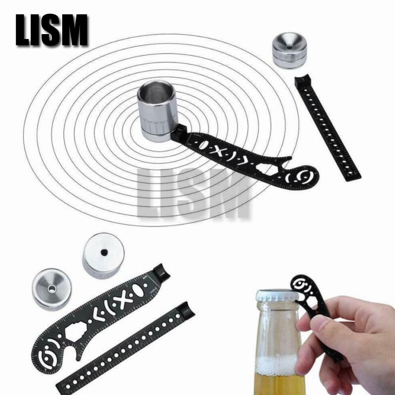 Multi-Function ,Versatile Drawing Tool,Curved Ruler Mini Compass Protractor Combo Patterns for Notepad Designers Artists