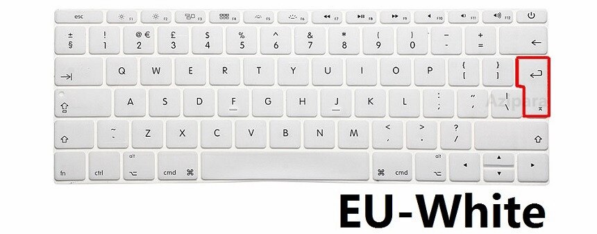 Eu Voor Macbook Retina 12 A1534 Toetsenbord Film Protector Soft Silicon Keyboard Skin Engels Eu Toetsenbord Cover: EU-White