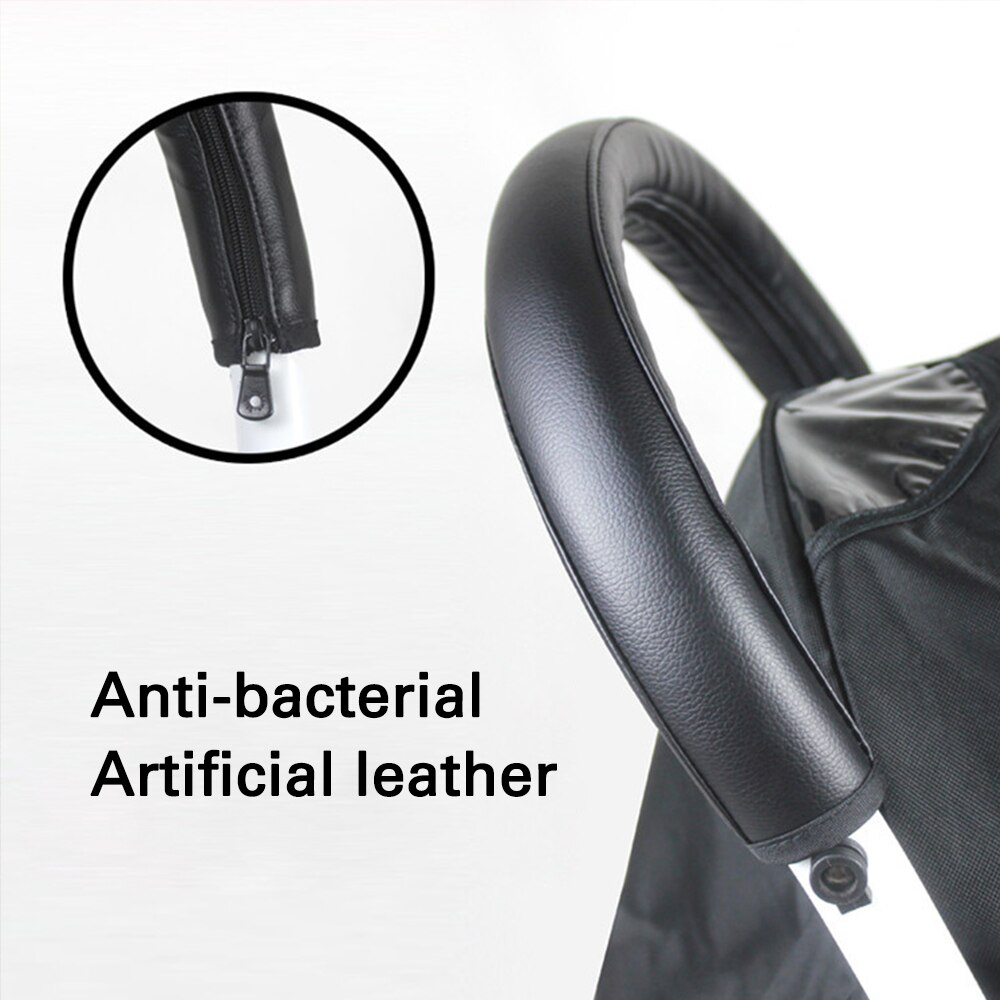 Kinderwagen Handvat Cover Kinderwagen Handvat Pu Leer Wandelwagen Wandelwagen Armsteun Beschermende Covers Voor Armsteun Kinderwagen Accessoires
