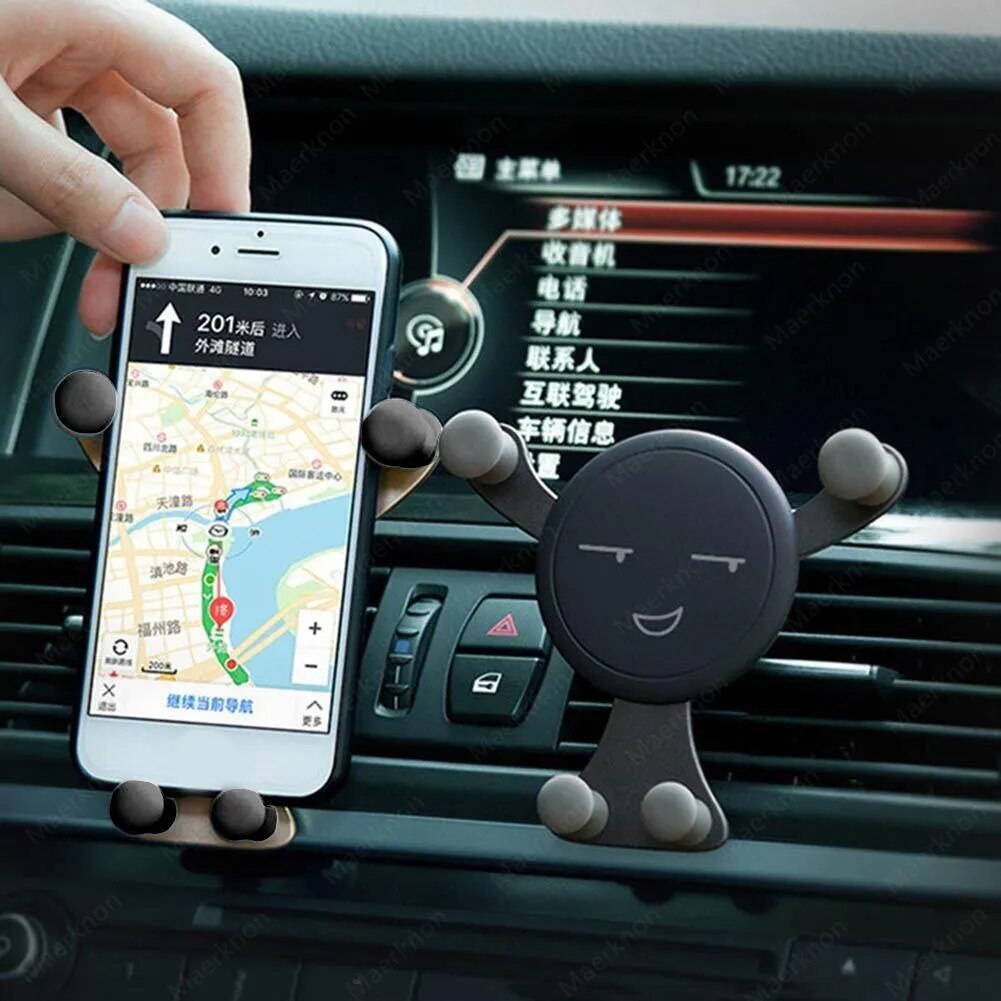 Grawitacyjny samochodowy uchwyt na telefon Air Vent Clip Mount Smartphone Stand GPS Support Dla iPhone Huawei Samsung Xiaomi Uniwersalny uchwyt samochodowy