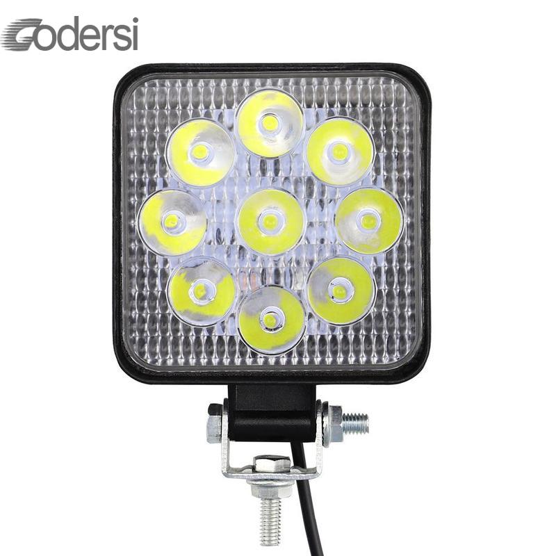 12V 24V Auto Lkw LED Weiß Flut Strahl Arbeit Lichter 27W 9-LED Stiefel Marine licht Bar aus-Straße Fahr Nebel Lampe 1pc