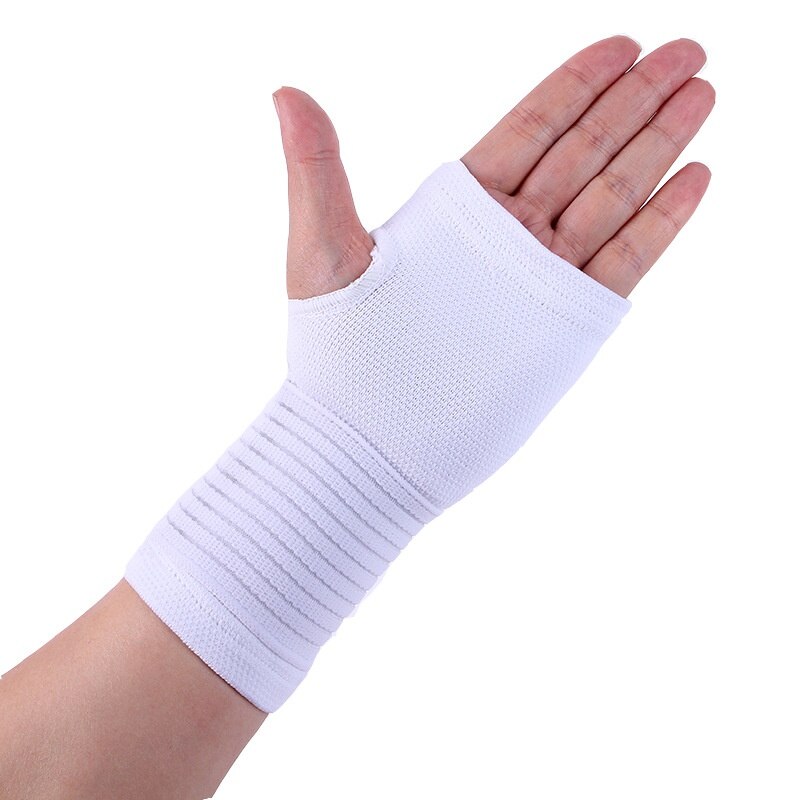 Mannen Vrouwen Fitness Gym Pols Guard Artritis Brace Mouwen Ondersteuning Handschoen Ademend Elastische Palm Hand Pols Ondersteunt Protector 1Pc: WHITE