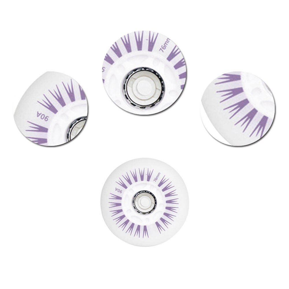2 stk udendørs led lys inline glidende flash pu rullhjul 80mm inline skating blinkende hjul rollerblade holdbar