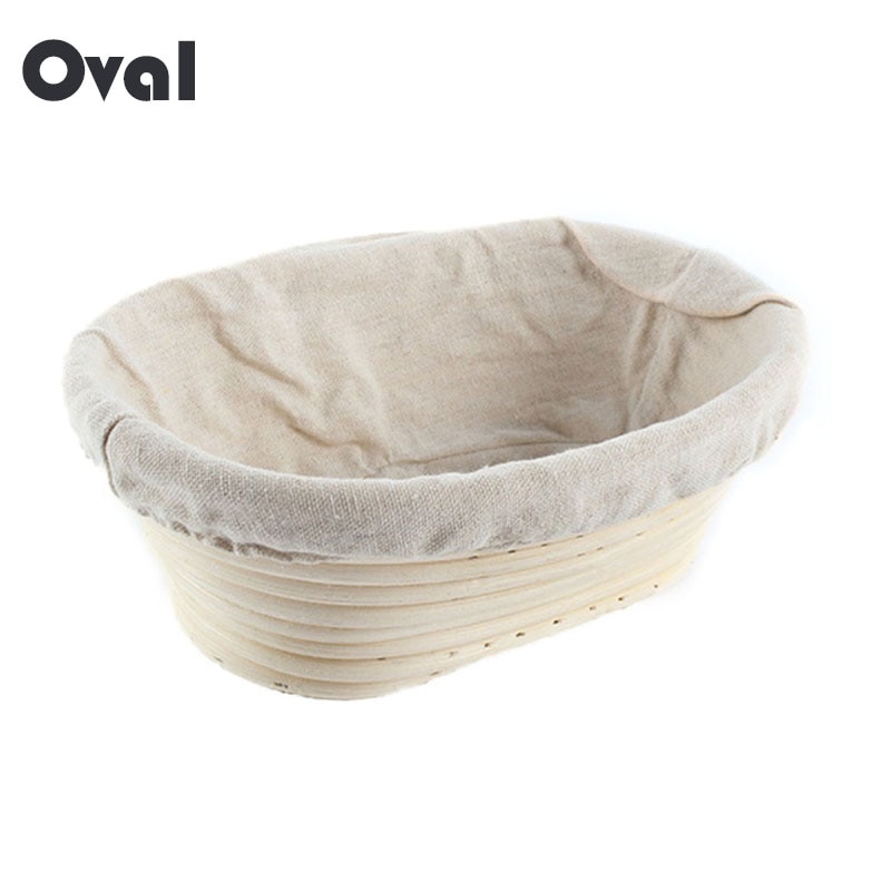 Handmade Oval Rattan Basket Dough Banneton Brotform Bread Proofing Proving Fermentation Baskets Kitchen Tools