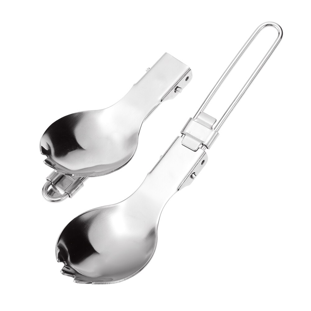 Outdoor Camping Hiking Cookware Backpacking Cooking Picnic Bowl Pot Set Stainless Steel Cook Set camping plate set